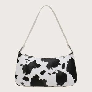 Cow pattern baguette bag